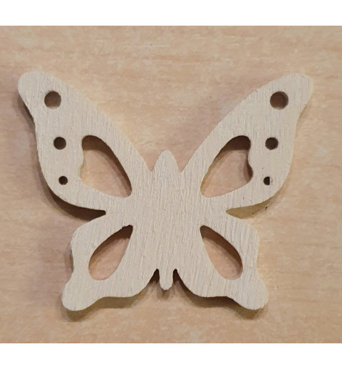 Holz Schmetterling creme