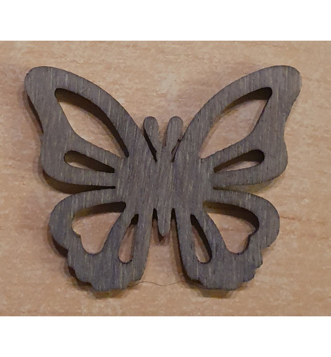 Holz Schmetterling grau