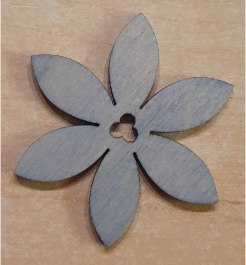 Holz Blume hellblau
