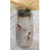 Glasflasche mit Teelichthalter