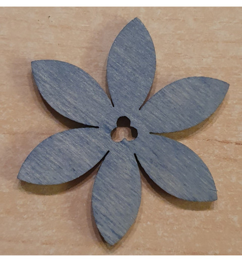 Holz Blume blau