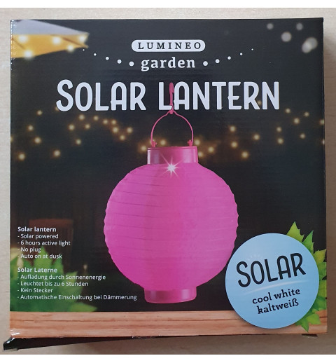 Solar Lampion pink