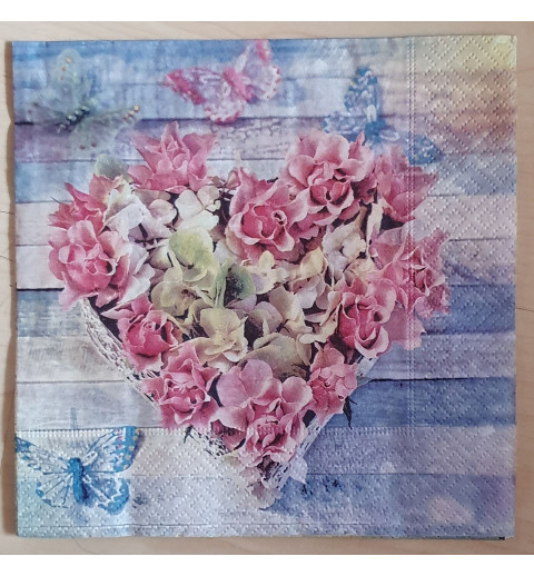 Servietten Blumenherz