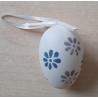 Plastik Ei weiss/Blumen