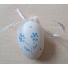 Plastik Ei weiss/Blumen