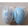 Plastik Ei türkis/Blumen