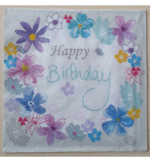 Serviette Happy Birthday