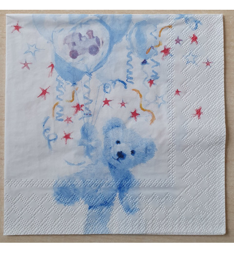 Serviette Baby blau