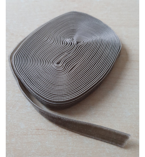 Samt Band taupe